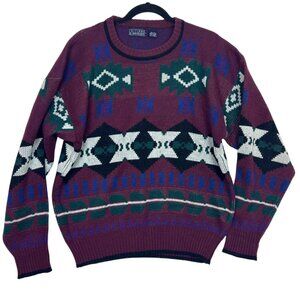 Vintage Editions by Van Heusen Men's L Southwestern Sweater Geometric Aztec